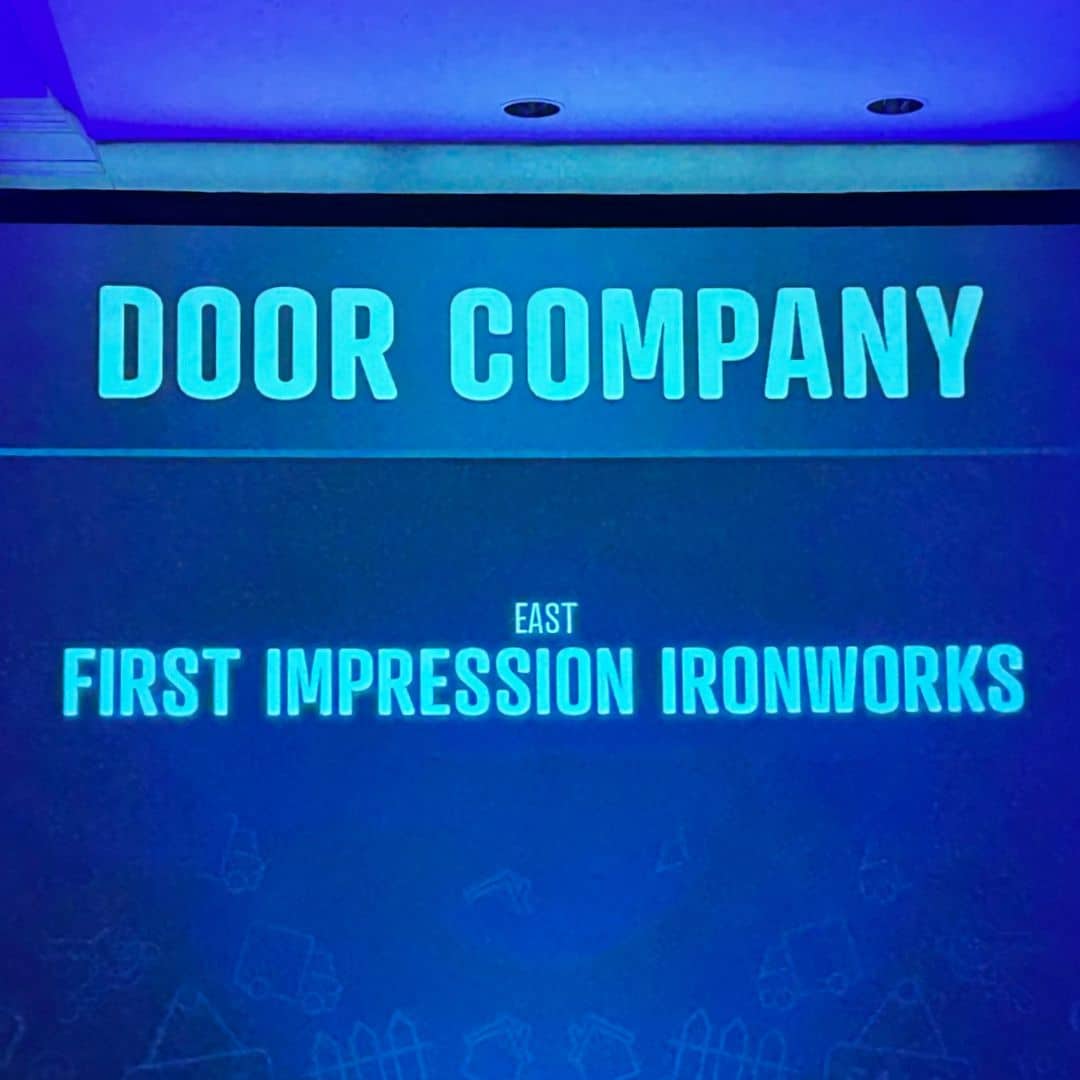 Screen showing First Impression Ironworks being announced as the winner of the Best of the Desert Door Category
