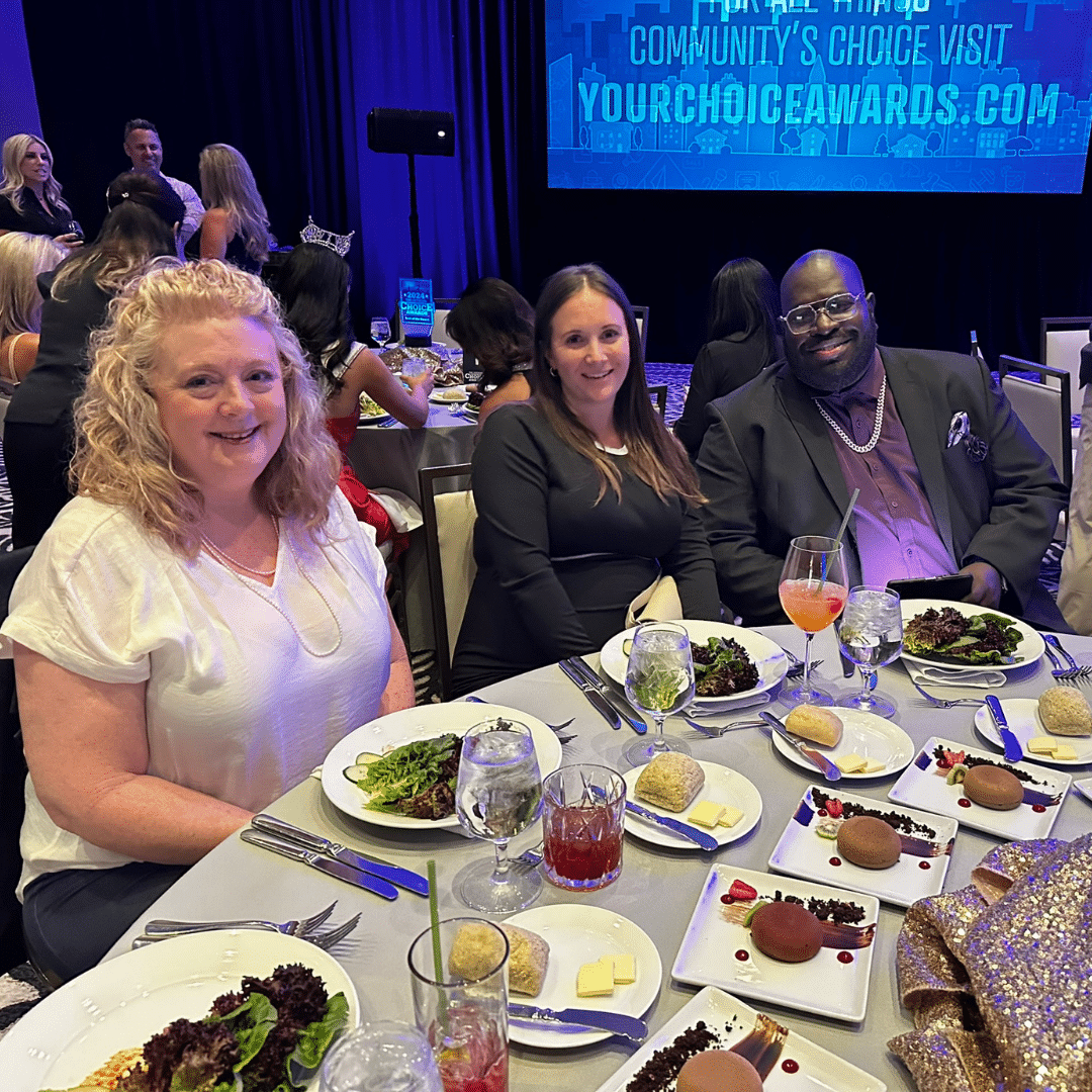 First Impression Ironworks employees sitting at a table at the Best of the Desert awards gala